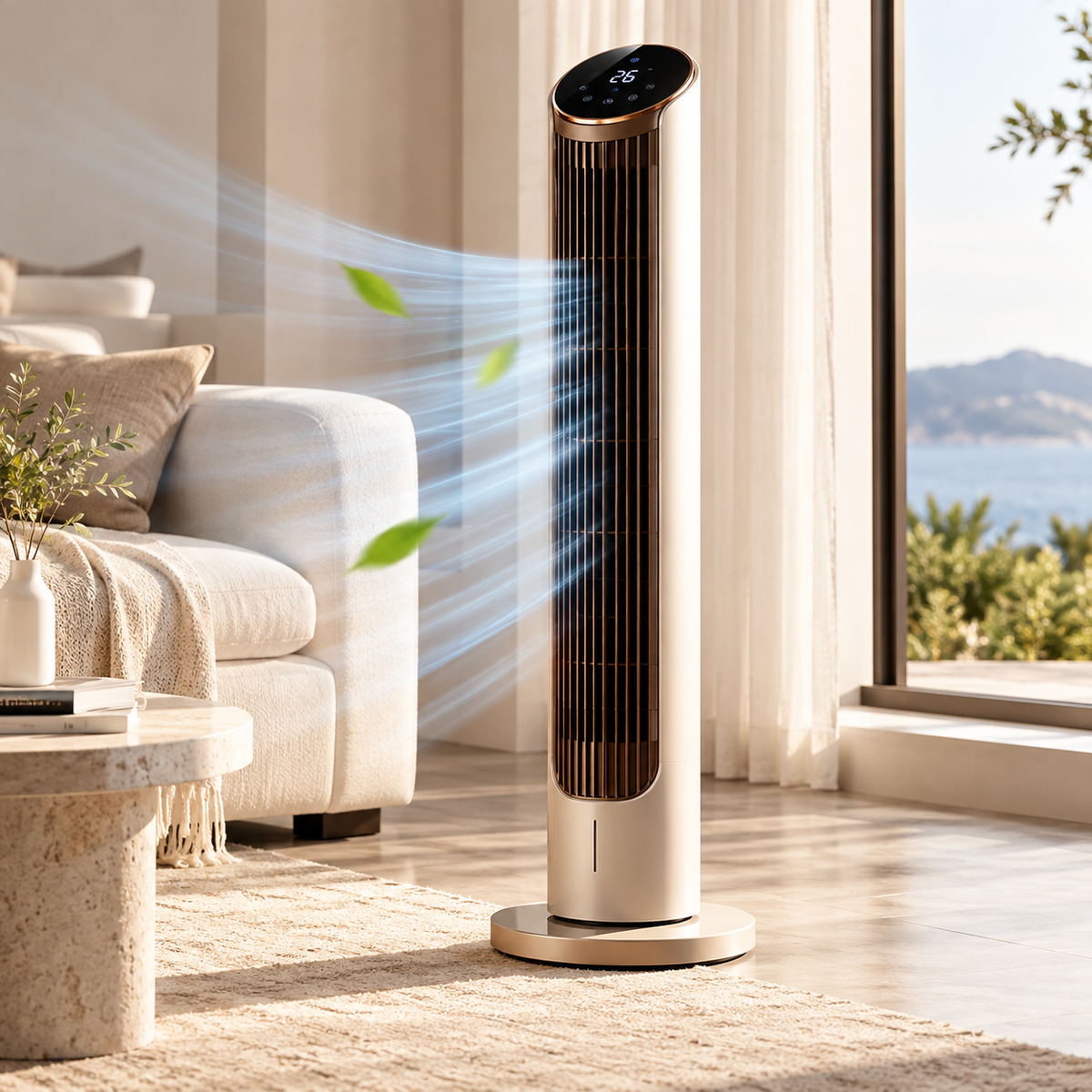 MAVNAOTU VELA Premium Tower Fan – Elegant Modern Design for Everyday Comfort