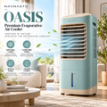 MAVNAOTU OASIS Premium Evaporative Air Cooler – Modern Aqua Blue Design for Refreshing Summer Comfort
